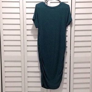Womens Ribbed XXL short sleeved casual comfortable midi dress